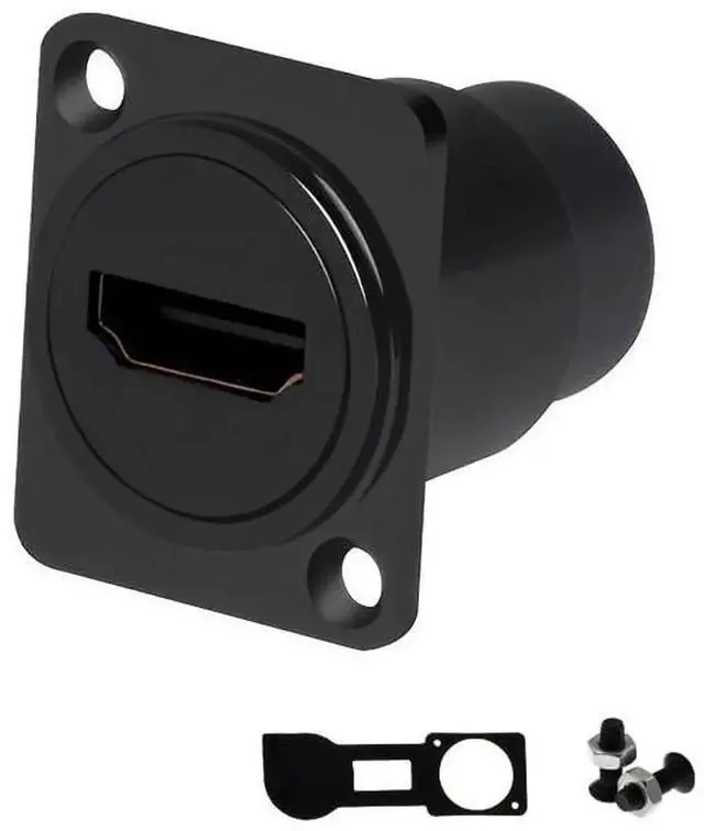 Alt view image 4 of 7 - HDMI 4K@60Hz Panel Mount Connector with Waterproof Cover, Female to Female HDMI Coupler Adapter, Support 3D 4K, Suitable for Car Computer Blu-Ray HDTV Projectors