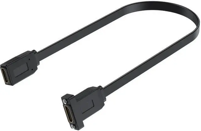 Main image of 1.5ft Flat HDMI Extension Cable, 4K 18Gbps HDMI Female to Female Panel Mount Extender Cord Supports Ethernet 3D 4K HDTV Monitor