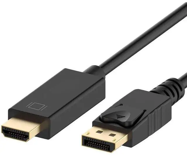 Main image of 3Ft DisplayPort to HDMI Cable, DP to HDMI Ultra HD 4K Video Display Converter Cord for Laptop PC Monitor HDTV Projector