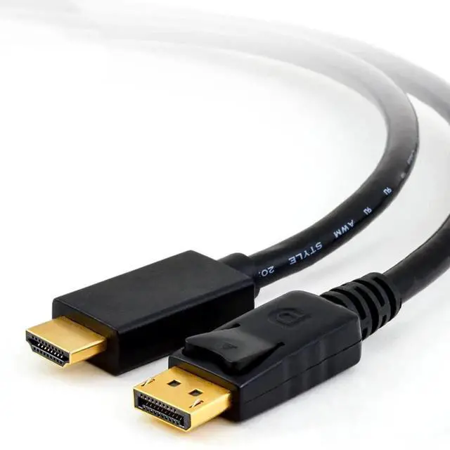 Alt view image 5 of 5 - 3Ft DisplayPort to HDMI Cable, DP to HDMI Ultra HD 4K Video Display Converter Cord for Laptop PC Monitor HDTV Projector