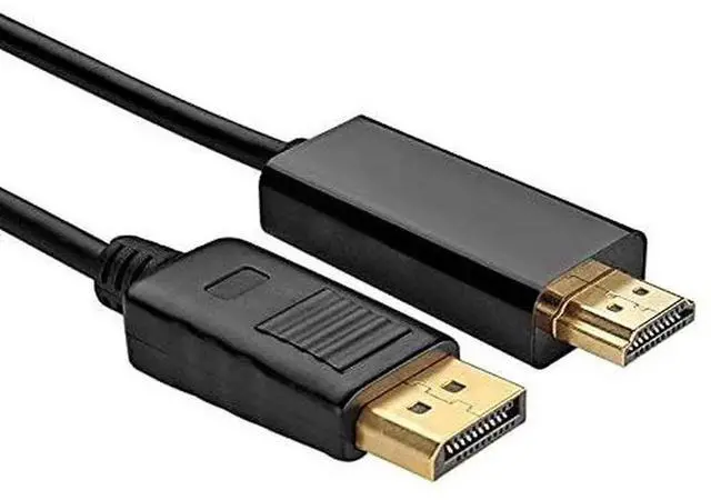 Main image of 6FT DisplayPort to HDMI Cable, DP Male to Male High Speed Display Port Cord Adapter Converter for PC Laptop Monitor HDTV Projector