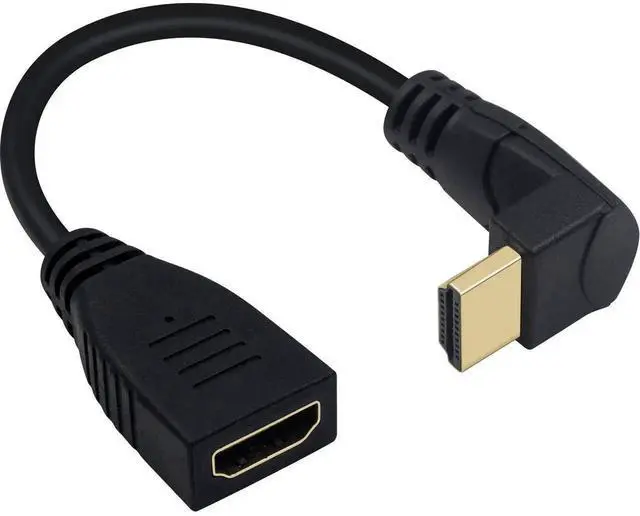 Main image of 0.5FT 90 Degree Up Angle HDMI Extension Cable, HDMI 2.1 Male to Female Short Adapter, 48Gbps 8K@60Hz 3D HDR Compatible with TV Xbox PS4 PS5