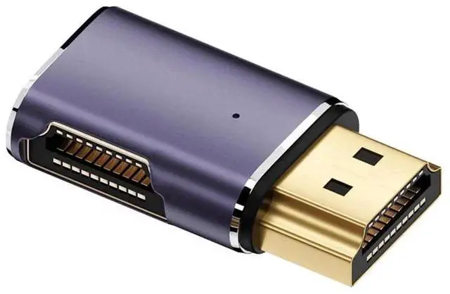 Alt view image 7 of 7 - 90 Degree Left Angled HDMI 2.1 Flat Extension Adapter, 8K@60Hz UHD Horizontal Male to Female HDMI Angled Connector for HDTV