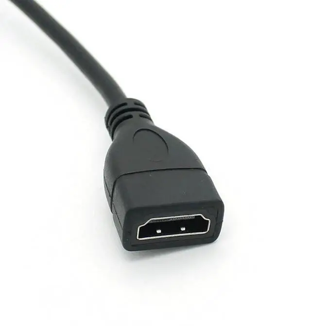 Alt view image 6 of 7 - 15CM 90 Degree Upward Right Angle Mini HDMI Adapter, Mini HDMI Male to HDMI Female Cable Connector Support 1080P Full HD 3D