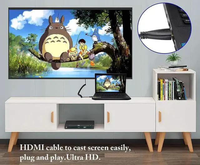 Alt view image 4 of 7 - 2M 4K HDMI Spring Cable, 1080P High Definition Male to Male Retractable Coiled HDMI Cord Compatible with LCD TV Projector Set-top Box Xbox