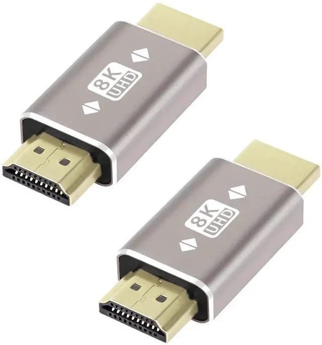 Main image of 2 Pack 8K HDMI 2.1 Male to Male Coupler Adapter, Type A Male to Male HDMI Extension Connector Support 8K@60Hz 4K@120Hz HDR for HDTV Projector Laptop PC