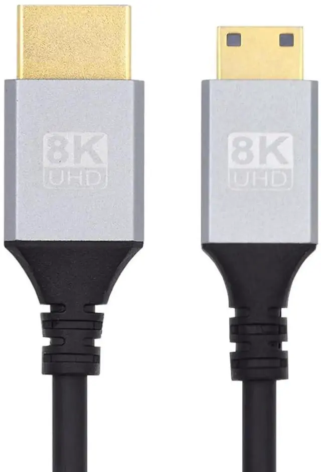 Alt view image 6 of 7 - 2.0m Ultra Thin Mini HDMI 2.1 Cable, Hyper Slim 8K 4K Type-A to Type-C HDTV Cord for Camera HDTV