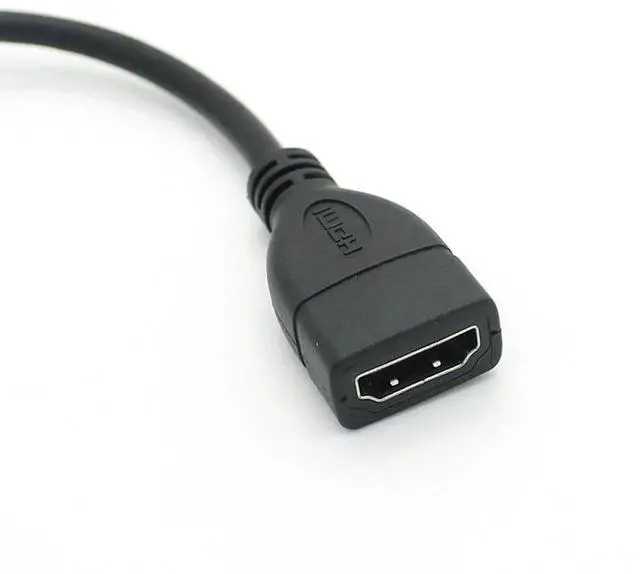 Alt view image 2 of 7 - 0.15m 90 Degree Downward Right Angle Mini HDMI Adapter, Mini HDMI Male to HDMI Female Cable Connector Support 1080P Full HD 3D