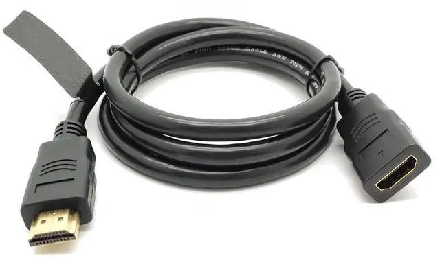 Alt view image 4 of 4 - 1Meter HDMI Male to Female Straight Extension Adapter Cable