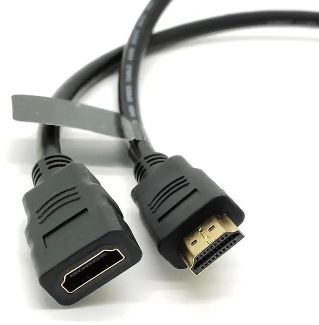 Alt view image 3 of 4 - 1Meter HDMI Male to Female Straight Extension Adapter Cable