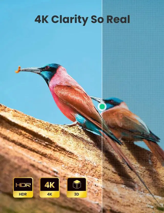 Alt view image 3 of 5 - UGREEN 3FT HDMI Extension Cable, 4K HDMI Male to Female Extender Cord Compatible with Roku TV Stick PS5 PS4 Xbox Laptop PC Nintendo Switch 2 Blu Ray Player Google Chromecast Wii U HDTV