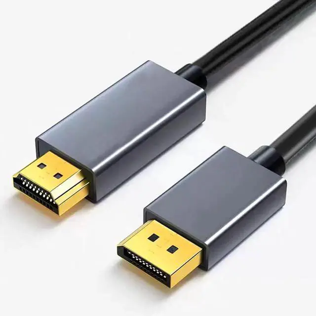 Main image of 6FT DisplayPort to HDMI Cable, 4K@30Hz Uni-Directional Cord with Gold-Plated Connector & Aluminum Shell for HDTV Monitor Projector