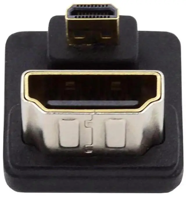 Main image of 4K Port Savers Micro HDMI 1.4 Type-D Male to HDMI Female Adapter, U-Shape Up Opposite 360 Degree Back Angled Micro HDMI Extension Converter