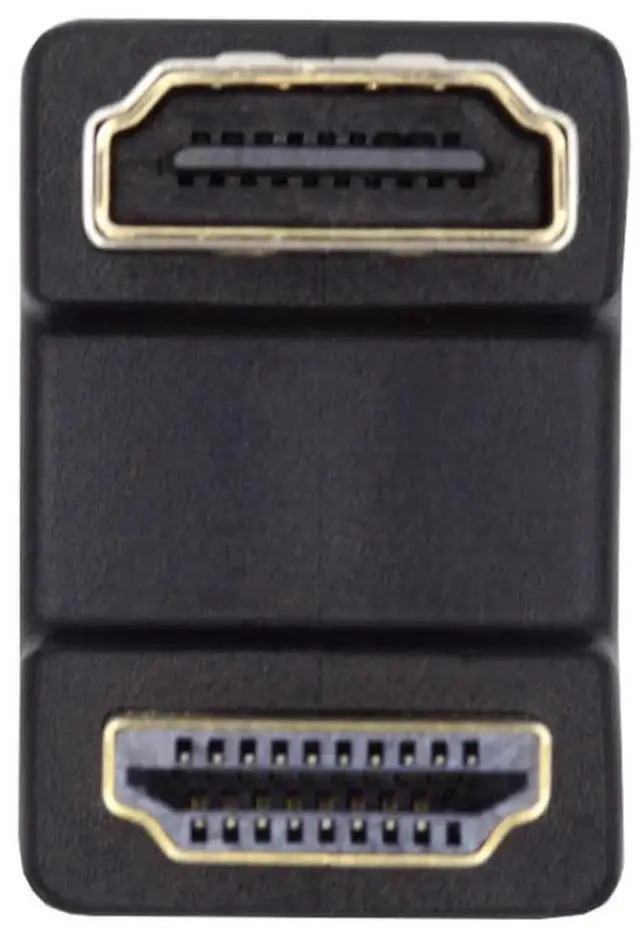 Alt view image 4 of 7 - 4K HDMI 1.4 Port Saver Adapter, Up 360 Degree Opposite U Shape Back Angled Type-A Male to HDMI Female Extension Converter