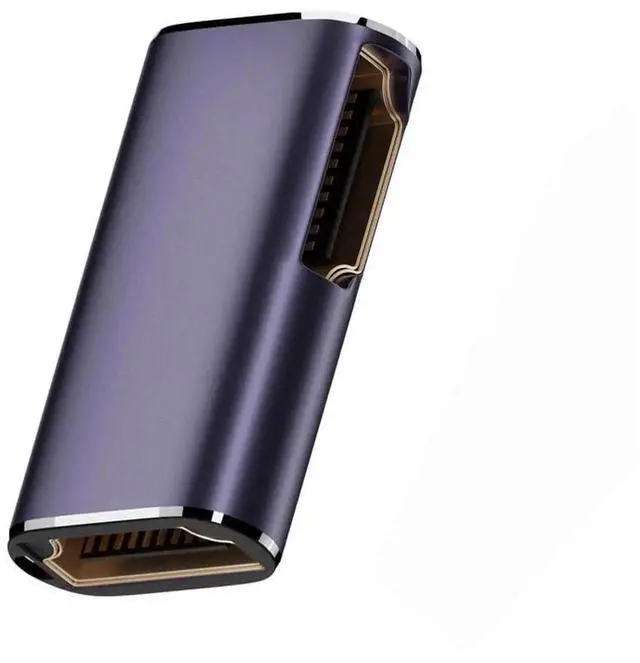 Alt view image 4 of 7 - 90 Degree Angled HDMI 2.1 Female to Female Adapter, 8K@60Hz UHD Gold Plated Extension Converter for HDTV Monitor Projector