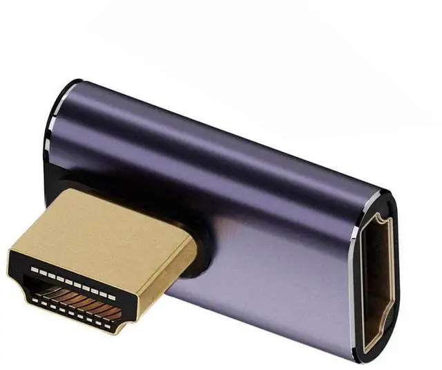 Alt view image 5 of 7 - Vertical 90 Degree Left Angled HDMI 2.1 Adapter, 8K@60Hz Low Profile Male to Female UHD Extension Converter for HDTV Monitor Projector