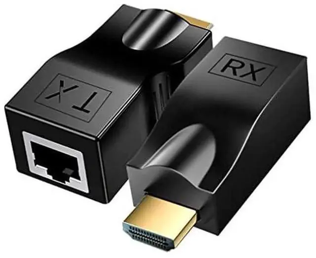 Alt view image 6 of 7 - 4K HDMI to RJ45 Extender, HDMI Extender Over Cat6/Cat7/Cat8 Ethernet Cable, 1080P HDMI Repeater Network Converter Up to 98FT/30M for HDTV STB DVD PS4
