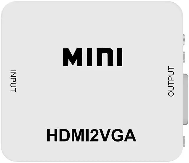 Main image of HDMI Female to VGA Female Adapter with 3.5mm Audio Port, 1080P Video Converter for PC Laptop Old Monitor Projector HDTV