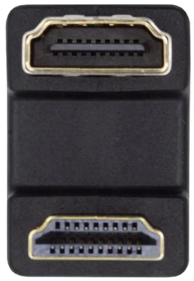 Alt view image 5 of 7 - 4K HDMI 1.4 Male Type-A to Female Adapter, 360 Degree Opposite U Shape Back Angled Port Saver Down Angled HDMI Extension Converter