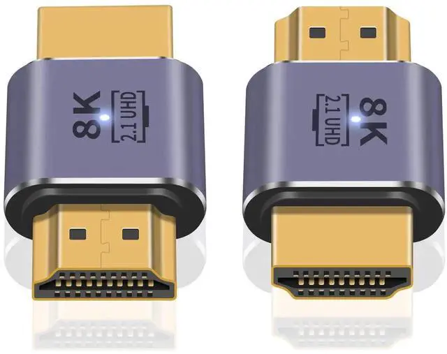 Main image of 2-Pack 8K HDMI Male to Male Adapter, HDMI 2.1 48Gbps UHD Extender Coupler Connector Support 8K@60Hz 4K@120Hz 3D Compatible with HDTV Switch Xbox PS5