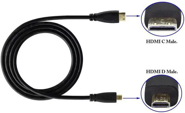 Alt view image 4 of 7 - 1M Micro HDMI Male to Mini HDMI Male Cable, High Speed 4K Micro HDMI (C/D) Converter Cord Compatible with Digital Cameras, Tablets and Monitors