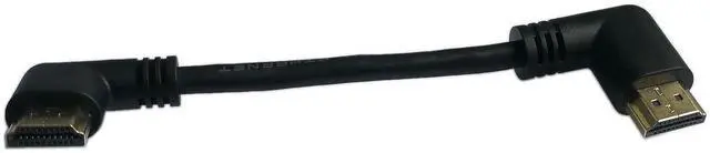 Alt view image 2 of 6 - 5 Inch 90 Degree Vertical Left to Right Angle HDMI Male to Male Cable, HDMI 2.0 High Speed Cord Support 4K@60Hz 2160P 1080P 3D Ethernet ARC for HDTV Monitor Projector