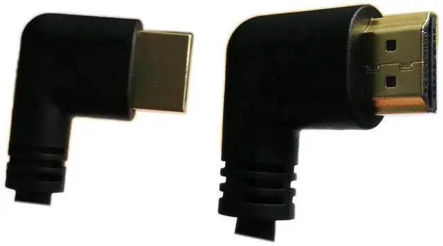 Alt view image 3 of 6 - 5 Inch 90 Degree Vertical Left to Right Angle HDMI Male to Male Cable, HDMI 2.0 High Speed Cord Support 4K@60Hz 2160P 1080P 3D Ethernet ARC for HDTV Monitor Projector