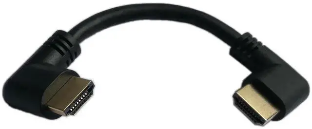 Alt view image 6 of 6 - 5 Inch 90 Degree Vertical Left to Right Angle HDMI Male to Male Cable, HDMI 2.0 High Speed Cord Support 4K@60Hz 2160P 1080P 3D Ethernet ARC for HDTV Monitor Projector