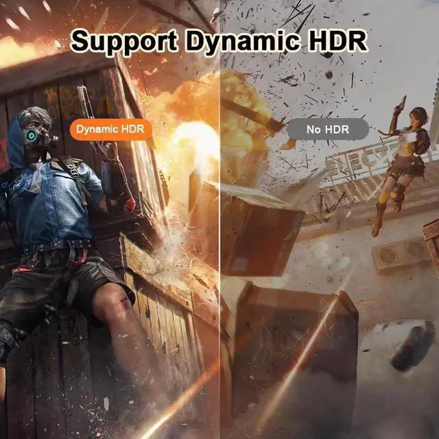 Alt view image 6 of 7 - 6.6FT 16K HDMI 2.2 Cable, 80Gbps Certified Ultra High Speed Cord, 16K@60Hz 8K@120Hz 4K@480Hz HDR HDCP DSC 1.2a, FreeSync G-Sync for RTX 4090 7900xtx Gaming Monitor