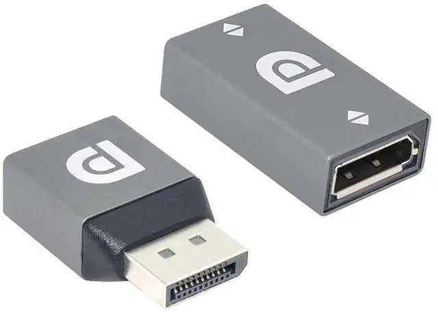 Alt view image 7 of 7 - 2Pcs DisplayPort 1.2 Extension Adapter, 4K@60Hz Ultra HD DP Male to Female Connector Compatible with PC Laptop TV Video Display