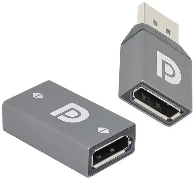 Alt view image 3 of 7 - 2Pcs DisplayPort 1.2 Extension Adapter, 4K@60Hz Ultra HD DP Male to Female Connector Compatible with PC Laptop TV Video Display