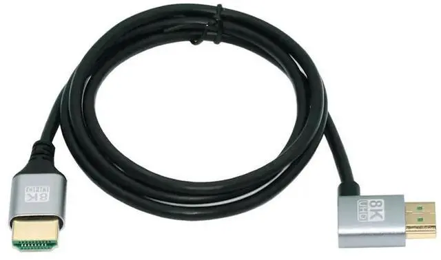 Alt view image 2 of 7 - 1m 8K HDMI 2.1 Ultra Thin Cable, 90 Degree Right Angled Super Flexible Slim Type-A Male to Male Cord for Computer HDTV Projector Home Theatre