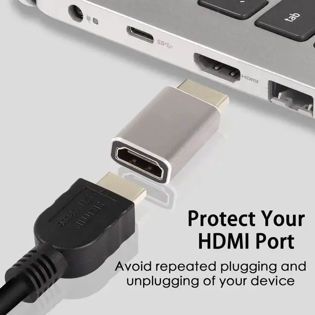 Alt view image 4 of 7 - 2 Pcs HDMI 2.1 Straight Extension Adapter, 8K@60Hz 4K@120Hz HDR Ultra HD HDMI Male to Female Coupler Extender Converter for HDTV Projector Laptop PC