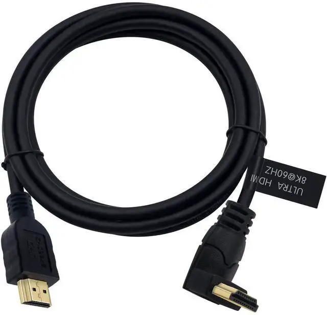 Main image of 6 Feet 90 Degree Up Angle HDMI 2.1 Cable, 48Gbps 8K@60Hz 3D HDR High Speed Male to Male Cord, Right Angle HDMI Cable Compatible with TV Xbox PS4 PS5