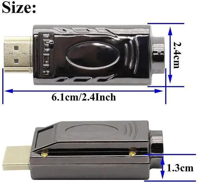 Alt view image 7 of 7 - 2Pack HDMI Male Solderless Connector with Metal Shell, HDMI Screw Terminal Solderless Plug Adapter, HD Cable Signal Junction Box Module for DIY HDMI Cable Wiring Installation