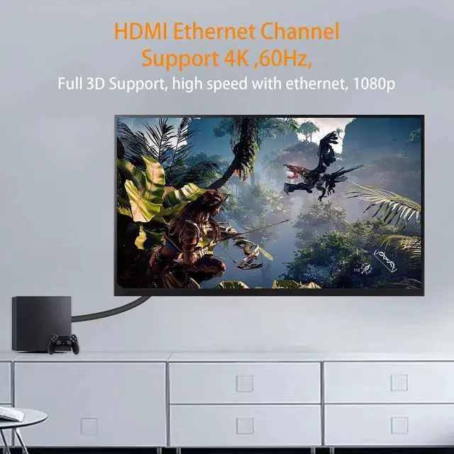 Alt view image 7 of 7 - 2Pack 90 Degree Down Angle HDMI 2.0 Male to Male Cable, 2FT/60cm 4K@60Hz 4K 2K Gold Plated High Speed HDMI M/M Down Angle Cord