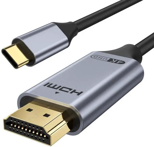 Main image of USB C to HDMI Cable 6.6FT 4K@60Hz, Gold-Plated Thunderbolt 3/4/5 Compatible Type C to HDMI 2.0 Cord, Compatible with iPhone 16/15 Series, MacBook iMac iPad Pro, Galaxy S8-S23, Surface