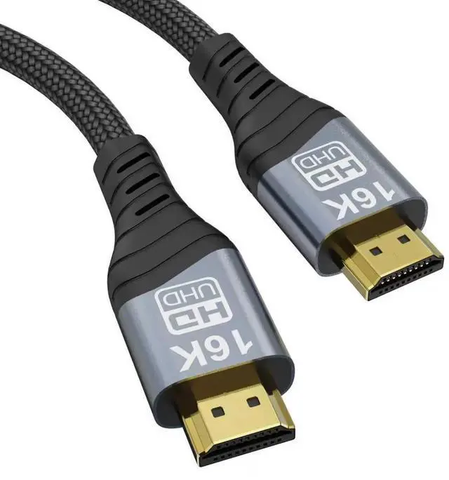 Main image of 2M HDMI 2.2 16K Cable, 96Gbps Ultra High Speed HDMI Cord, 16K@30Hz 10K@120Hz 8K@60Hz 4K@240Hz HDR10 eARC HDCP 2.3 Compatible with PS5 Xbox Gaming PC Blu-ray
