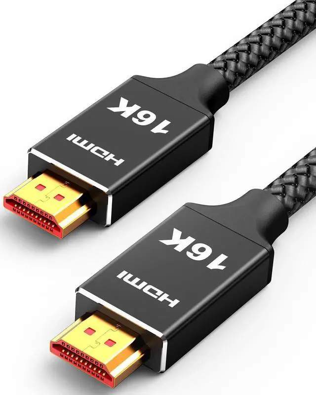 Main image of 6.6ft HDMI 2.2 Cable, 96Gbps Ultra High Speed Grey Nylon Braided Cord, 16K@60Hz 8K@120Hz 4K@240Hz HDR eARC DTS:X HDCP 2.2 2.3, Compatible with PS5 PS4 Gaming Console TV Monitor
