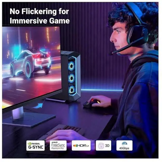 Alt view image 7 of 7 - UGREEN 6.6FT DisplayPort 2.1 Cable, 40Gbps DP2.1 Nylon Braided Cord, 16K 8K@240Hz 4K@240Hz HDR DSC 1.2a HDCP, FreeSync G-Sync Compatible with Graphics Card Gaming Monitor