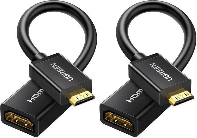Main image of UGREEN 2-Pack Mini HDMI to HDMI Adapter 0.6FT, 4K@60Hz Male to Female Converter, Compatible with Raspberry Pi, DSLR Camera, Camcorder, Portable Monitor, Laptop, Projector, Tablet and Graphics Card