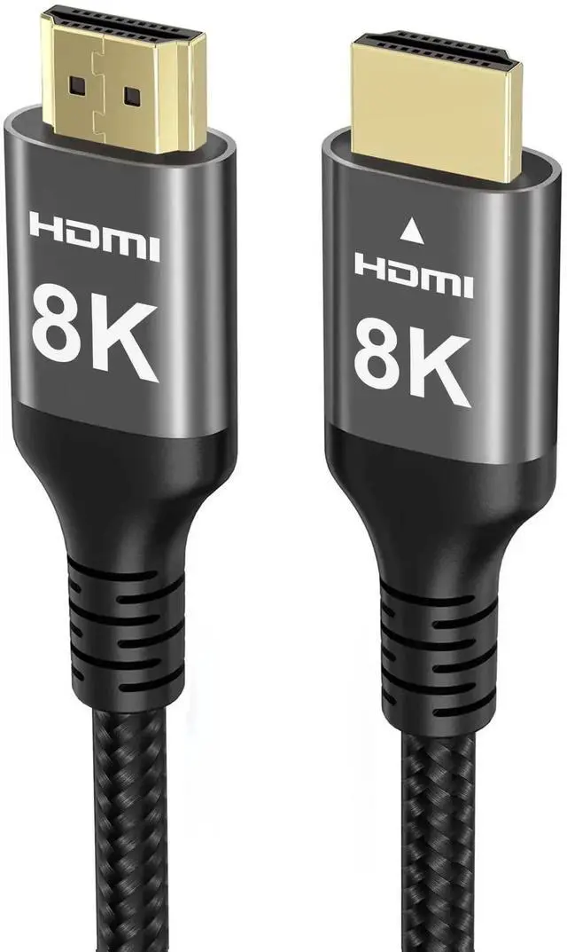 Main image of 33FT 8K HDMI Cable, 48Gbps Nylon Braided High Speed HDMI Cord, 8K@60Hz 4K@120Hz 2K@165Hz 12bit eARC ARC Dolby Atmos HDR10+ HDCP2.3, Compatible with PC TV Soundbar Monitor Mac PS5 Xbox