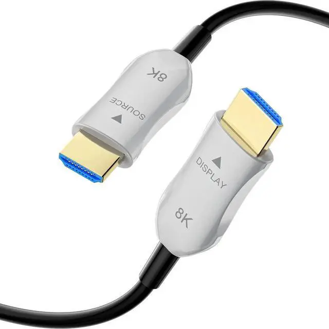 Main image of 15ft/5m 8K Fiber Optic HDMI 2.1 Cable, Long Active High Speed Fiber HDMI Cord, 48Gbps 8K@60Hz 4K@120Hz Dynamic HDR eARC HDCP 2.2&2.3 3D, Compatible with HDTV Monitor Laptop Xbox PS4 PS5