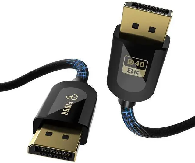 Main image of 6.6ft Fiber Optic DisplayPort 2.1 Cable, VESA Certified DP40 40Gbps Cord, 16K@30Hz 10K@30Hz 8K@60Hz 4K@165Hz HDR HDCP2.2 DSC 1.2a, Compatible with Gaming Monitor PC