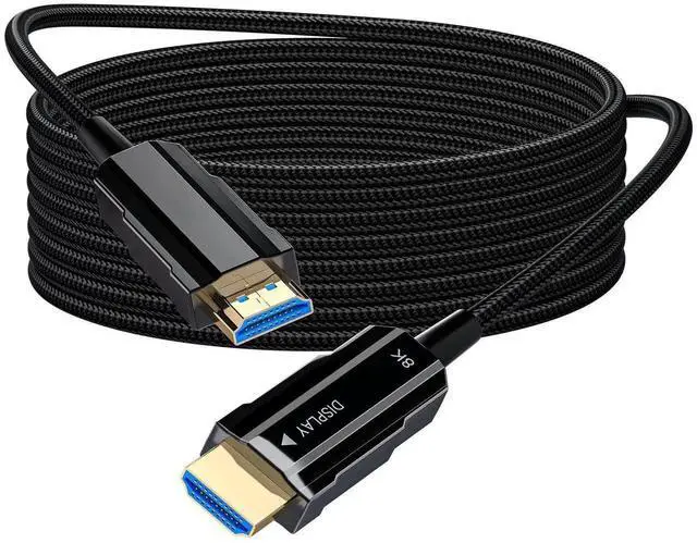 Main image of 30ft/9m 8K Fiber Optic HDMI 2.1 Cable, Braided High Speed Active HDMI Cord 48Gbps, 8K@60Hz 4K@120Hz Dynamic HDR eARC HDCP 2.2&2.3 3D, Compatible with HDTV Monitor Laptop Xbox PS4 PS5