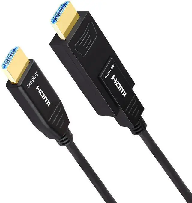 Alt view image 3 of 5 - 32 Feet HDMI Fiber Optic Cable, 18Gbps 4K@60Hz 1080P Video Cord with Micro & Standard HDMI Connector, Compatible with GoPro Hero 7 6 5, Raspberry Pi 4, A6000 A6300, Yoga 710