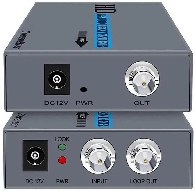 Alt view image 4 of 6 - 1 Pair HDMI Over Coax Extender Kit, HD Coaxial Transmission Extender with HDMI Coaxial Loop Out, Support Signal Up to 500m for Security Cameras