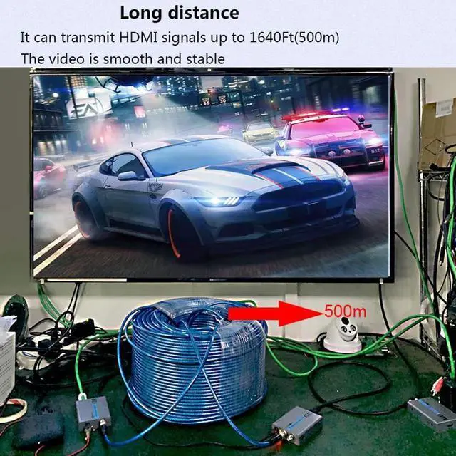 Alt view image 2 of 6 - 1 Pair HDMI Over Coax Extender Kit, HD Coaxial Transmission Extender with HDMI Coaxial Loop Out, Support Signal Up to 500m for Security Cameras