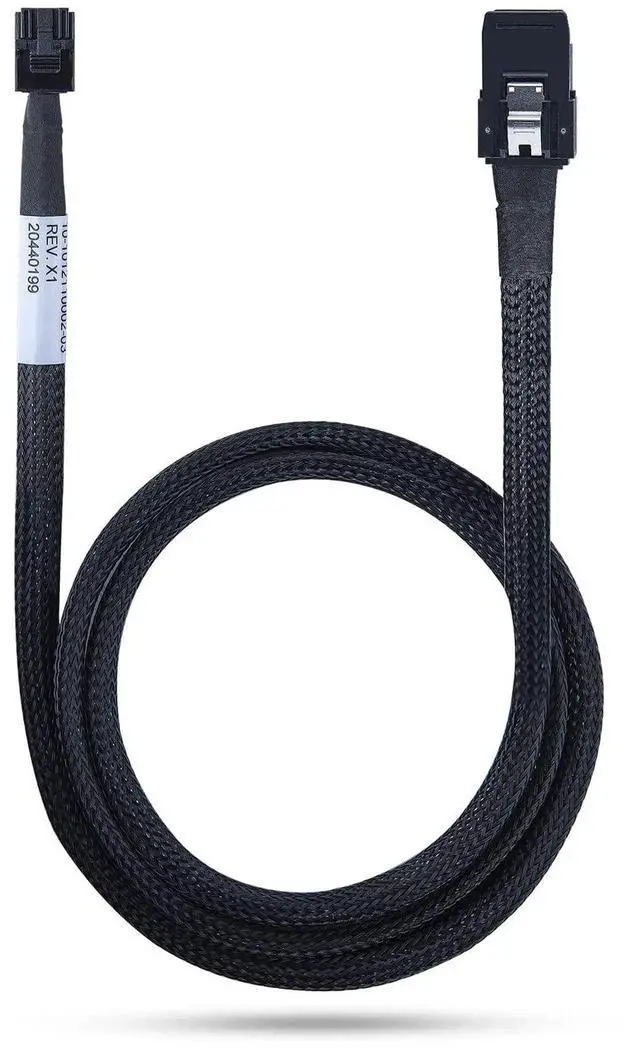 Alt view image 2 of 5 - 12G Internal Mini SAS HD SFF-8643 to SFF-8087 Cable, 0.5M 36Pin 100 Ohm Flexible Cord with Sideband for RAID PCIE Controller