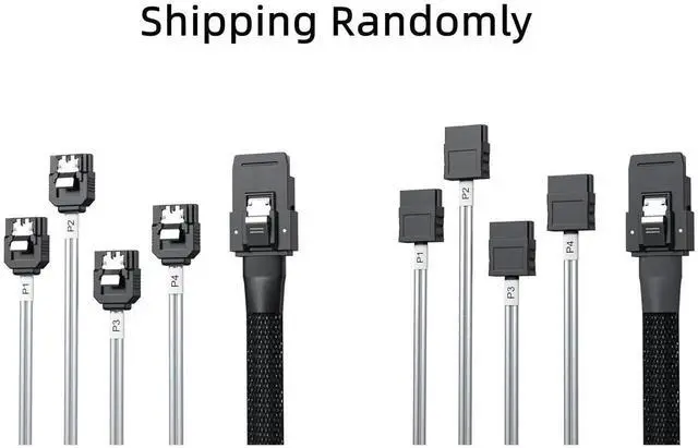 Alt view image 6 of 7 - MiniSAS SFF-8087 Fan-Out Breakout Cable to 4 SATA, 0.5M 6Gbps High Speed Cable for RAID Controller Server Storage Enclosure